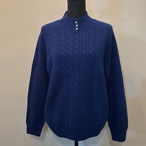 Karen Scott Women’s Royal Blue Sweater size XL with‎ pearl detail on neck